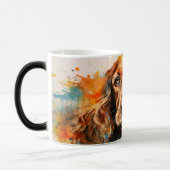 Watercolor Dog Mug Wrap モーフィングマグカップ (左)