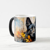 Watercolor Dog Mug Wrap モーフィングマグカップ (正面左)