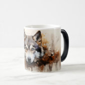 Watercolor Dog Mug Wrap モーフィングマグカップ (正面右)