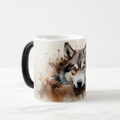 Watercolor Dog Mug Wrap モーフィングマグカップ (正面左)