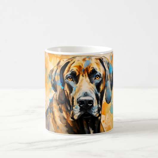 Watercolor Dog Mug Wrap モーフィングマグカップ (中央)