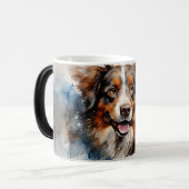Watercolor Dog Mug Wrap モーフィングマグカップ (正面左)