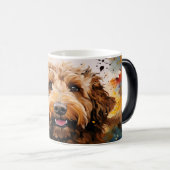 Watercolor Dog Mug Wrap モーフィングマグカップ (正面右)