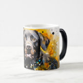 Watercolor Dog Mug Wrap モーフィングマグカップ (正面右)