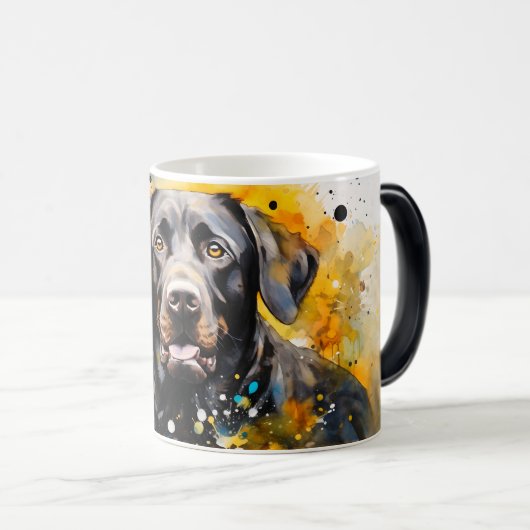Watercolor Dog Mug Wrap モーフィングマグカップ (正面右)