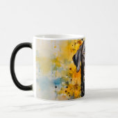 Watercolor Dog Mug Wrap モーフィングマグカップ (左)