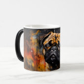 Watercolor Dog Mug Wrap モーフィングマグカップ (正面左)
