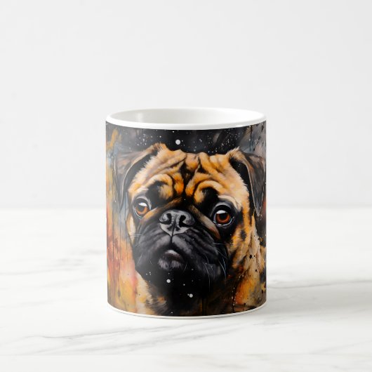 Watercolor Dog Mug Wrap モーフィングマグカップ (中央)
