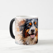 Watercolor Dog Mug Wrap モーフィングマグカップ (正面左)