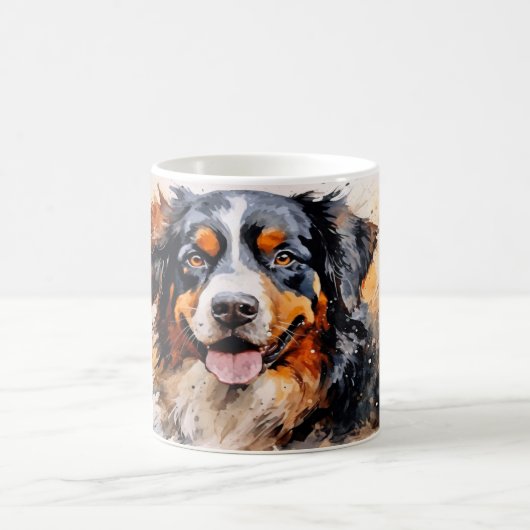 Watercolor Dog Mug Wrap モーフィングマグカップ (中央)