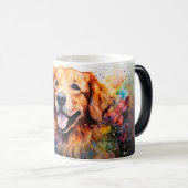 Watercolor Dog Mug Wrap モーフィングマグカップ (正面右)