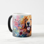 Watercolor Dog Mug Wrap モーフィングマグカップ (正面左)
