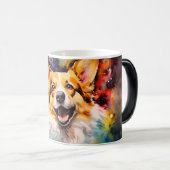 Watercolor Dog Mug Wrap モーフィングマグカップ (正面右)