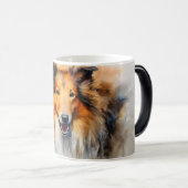 Watercolor Dog Mug Wrap モーフィングマグカップ (正面右)