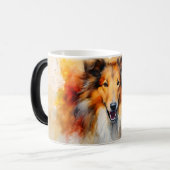Watercolor Dog Mug Wrap モーフィングマグカップ (正面左)