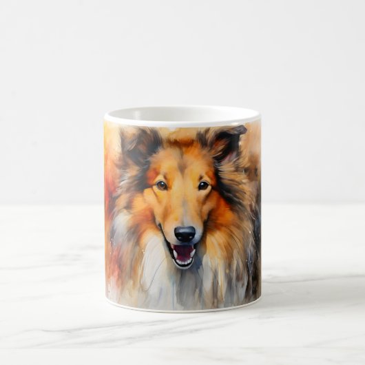 Watercolor Dog Mug Wrap モーフィングマグカップ (中央)
