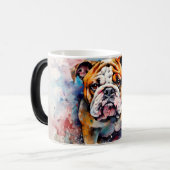 Watercolor Dog Mug Wrap モーフィングマグカップ (正面左)