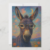 Watercolor Donkey Burro Greeting Card シーズンカード (正面)