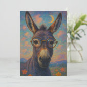 Watercolor Donkey Burro Greeting Card シーズンカード (スタンド正面)