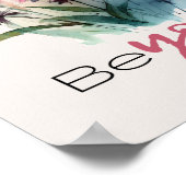 Watercolor Dragonfly Beyoutiful Inspirational Art ポスター (角)