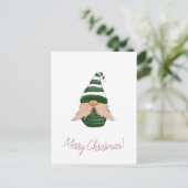 Watercolor drawing Christmas gnome  ポストカード (スタンド正面)