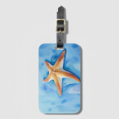 Watercolor Drawing of Starfish ラゲッジタグ (正面縦)