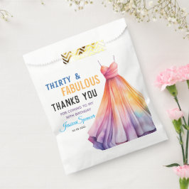 Watercolor Dress 30th Birthday Elegant & Feminine  フェイバーバッグ