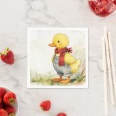 Watercolor Duck In Overalls スタンダードカクテルナプキン (インサイチュ)