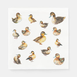 Watercolor Duck Napkins スタンダードランチョンナプキン