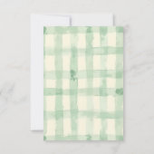 Watercolor Duck with Teal & Yellow Birthday Party  サンキューカード (裏面)