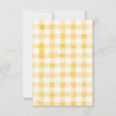 Watercolor Duck Yellow Birthday Party サンキューカード (裏面)