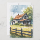 Watercolor Duckling Baby Shower Invitation  招待状 (裏面)