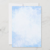 Watercolor Duckling Puddle Splash Gender Neutral 招待状 (裏面)