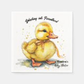 Watercolor Duckling Splash Gender Neutral  スタンダードカクテルナプキン (正面)