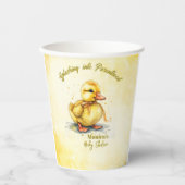 Watercolor Duckling Splash Gender Neutral  紙コップ (正面)