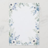 Watercolor Dusty Blue Wedding Program プログラム (裏面)
