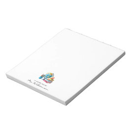 Watercolor Earth Books Apple | モノグラム先生 ノートパッド