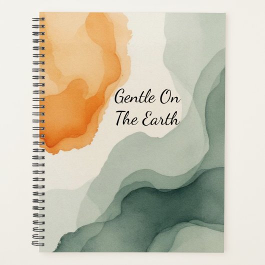 Watercolor Earth Palette | Abstract Earthy Wash プランナー手帳 (正面)