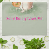 Watercolor Easter Bunny キッチンタオル (折り畳み)