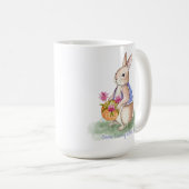 Watercolor Easter Bunny コーヒーマグカップ (正面右)