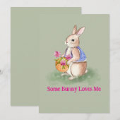 Watercolor Easter Bunny 招待状 (正面/裏面)