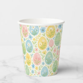 Watercolor Easter Egg Floral Paper Cups 紙コップ