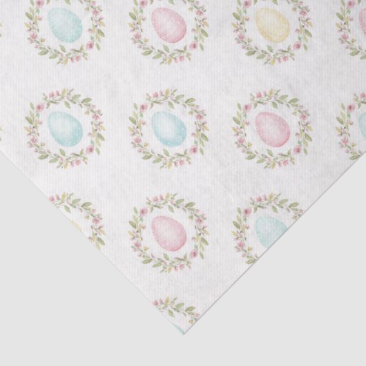 Watercolor Easter Egg Floral Wreath  薄葉紙 (詳細)