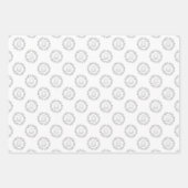 Watercolor Easter Egg Floral Wreath Wrapping Paper ラッピングペーパーシート (正面3)