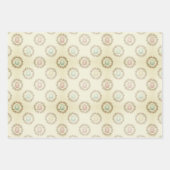 Watercolor Easter Egg Floral Wreath Wrapping Paper ラッピングペーパーシート (正面2)