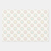 Watercolor Easter Egg Floral Wreath Wrapping Paper ラッピングペーパーシート (正面)