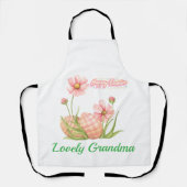 Watercolor Easter Egg Personalized Apron エプロン (正面)
