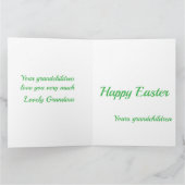 Watercolor Easter Egg Personalized Folded Card カード (内部)