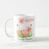 Watercolor Easter Egg Personalized Mug コーヒーマグカップ (左)