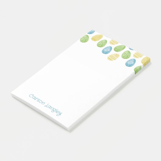 Watercolor Easter Egg Post-It Notes ポストイット (アングル)